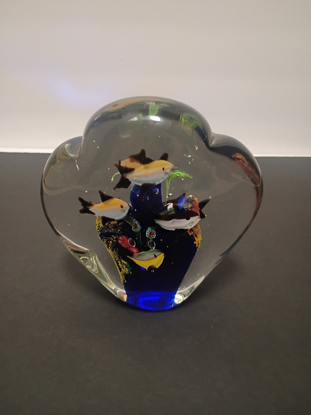 Murano Vintage Art  Glass Aquarium Paperweight Estate Large - Picture 2 of 5
